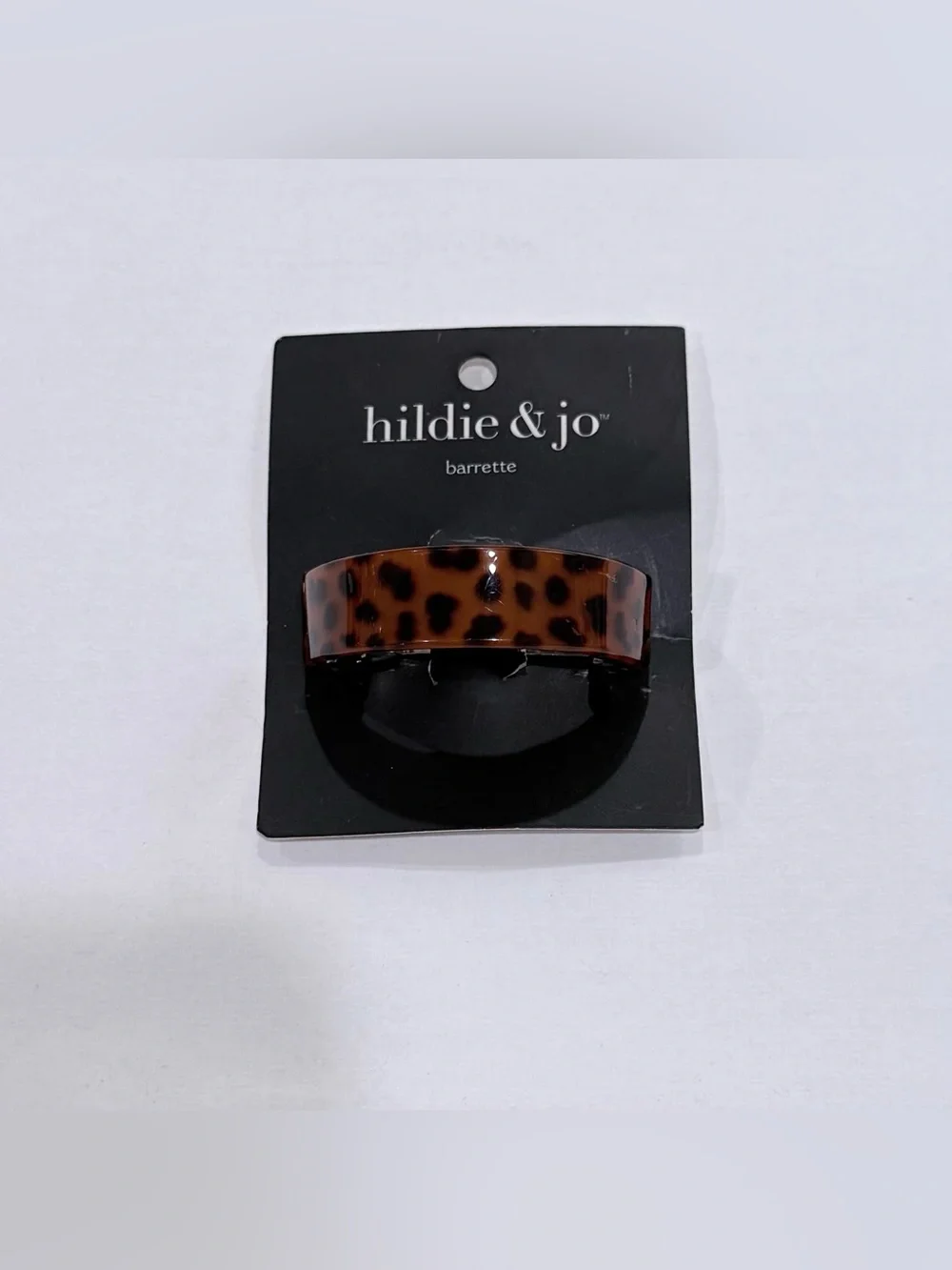 NEW hildie & jo brown leopard print hair barrette